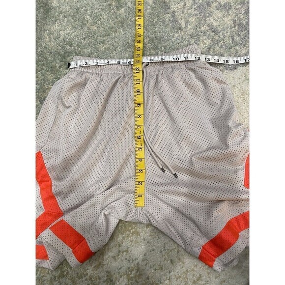 Air Jordan Men Activewear Shorts Medium White Last Shot Diamond Mesh Basketball - Picture 6 of 10